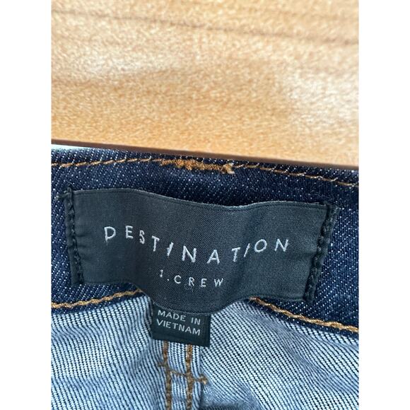 J.Crew Destination 484 Slim Dark Wash Blue Denim Jeans Men's Size 32 x 34 - Picture 6 of 11